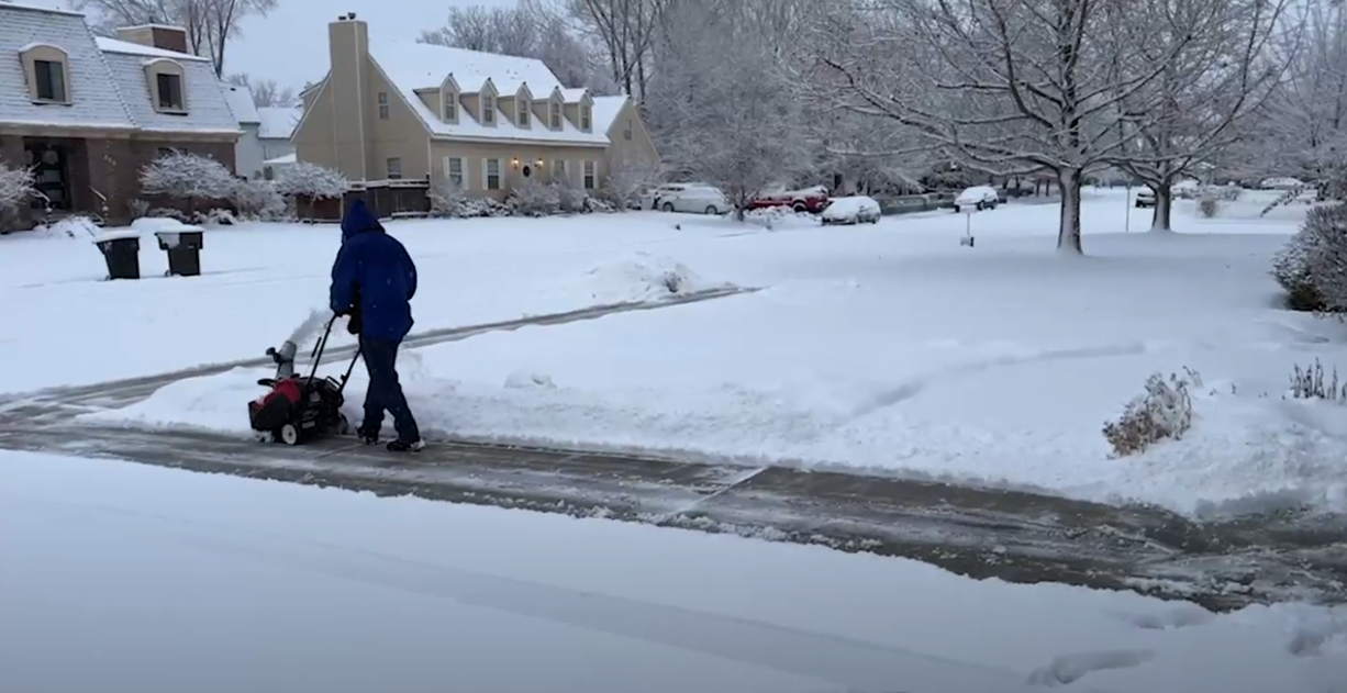 snow blowing residential property