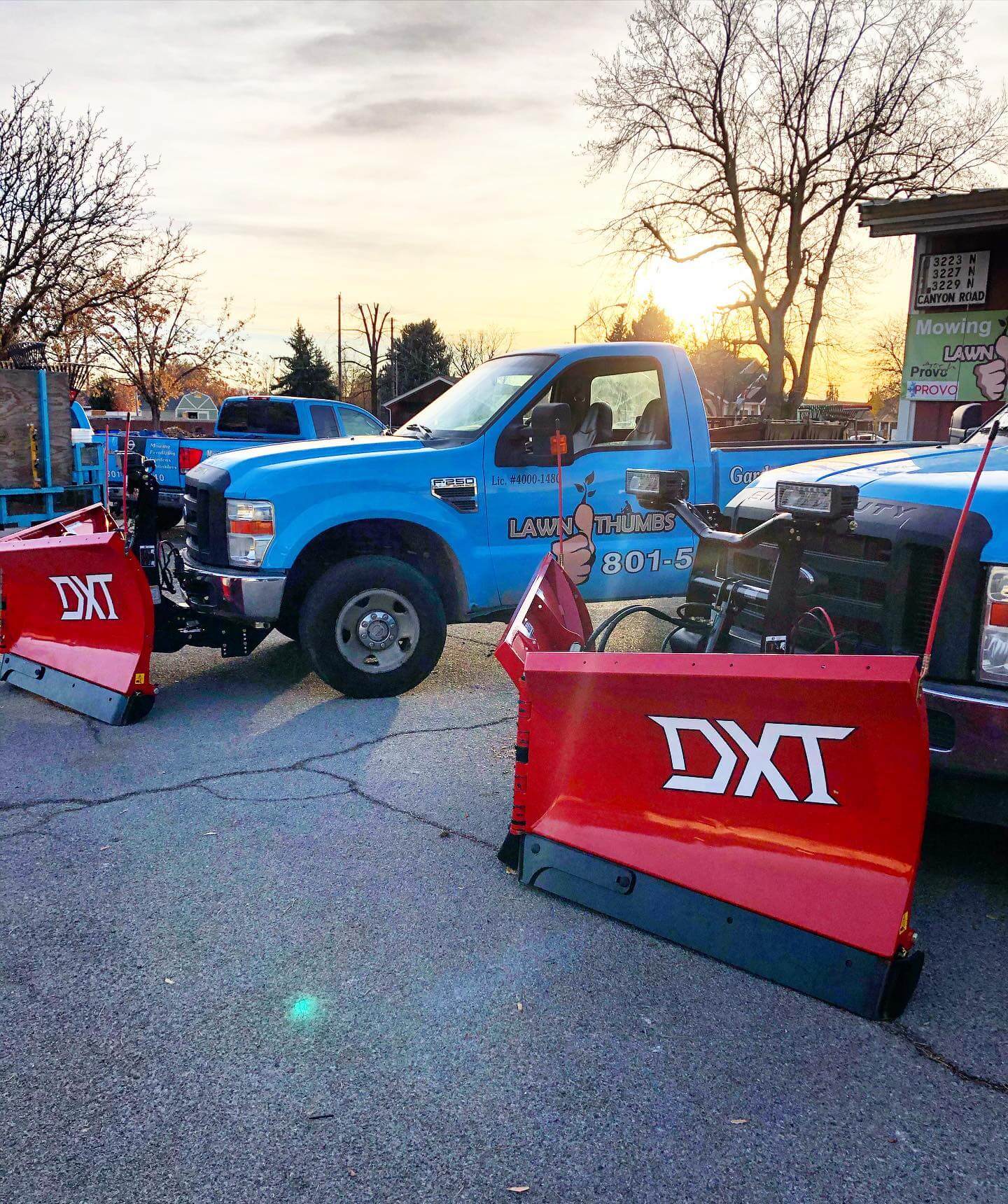 Snow plowing residential and commercial properties in Utah County